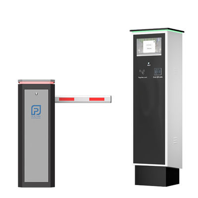 Dispenser pembayaran tiket parkir dengan pembaca kartu NFC, kode QR dan mesin POS